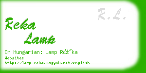 reka lamp business card